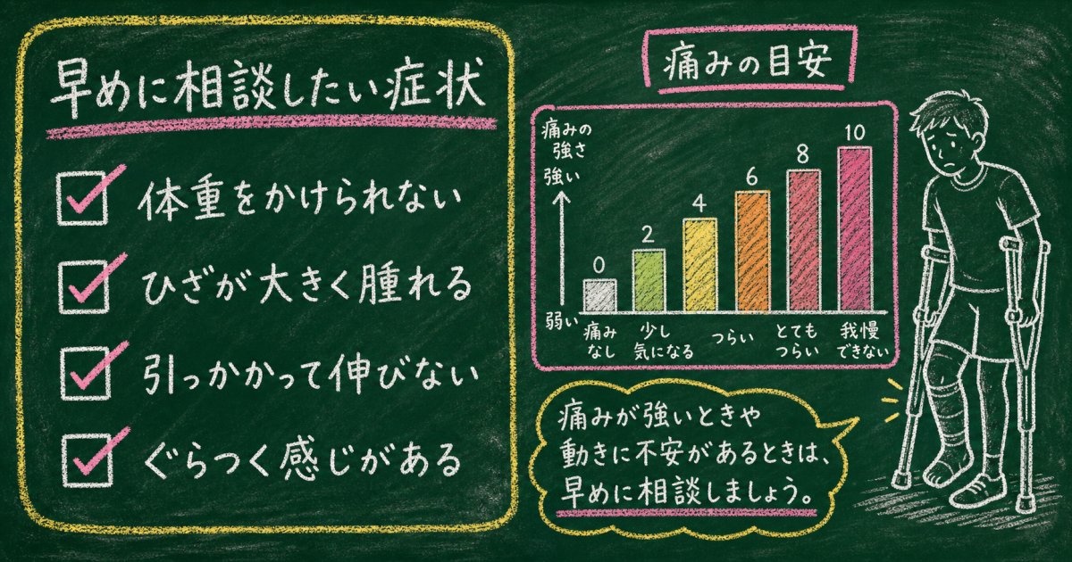 痛む部位で異なる膝の障害と主な原因